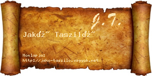 Jakó Tasziló névjegykártya